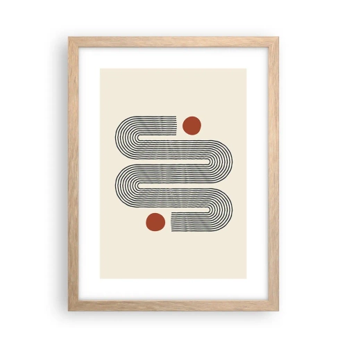 Een poster in een licht eiken lijst - Van het begin tot het eind - 30x40 cm