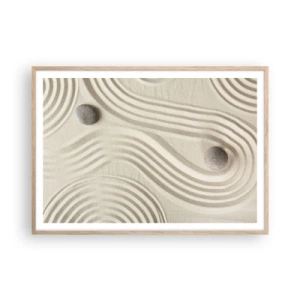 Een poster in een licht eiken lijst - Een vleugje warmte - 100x70 cm