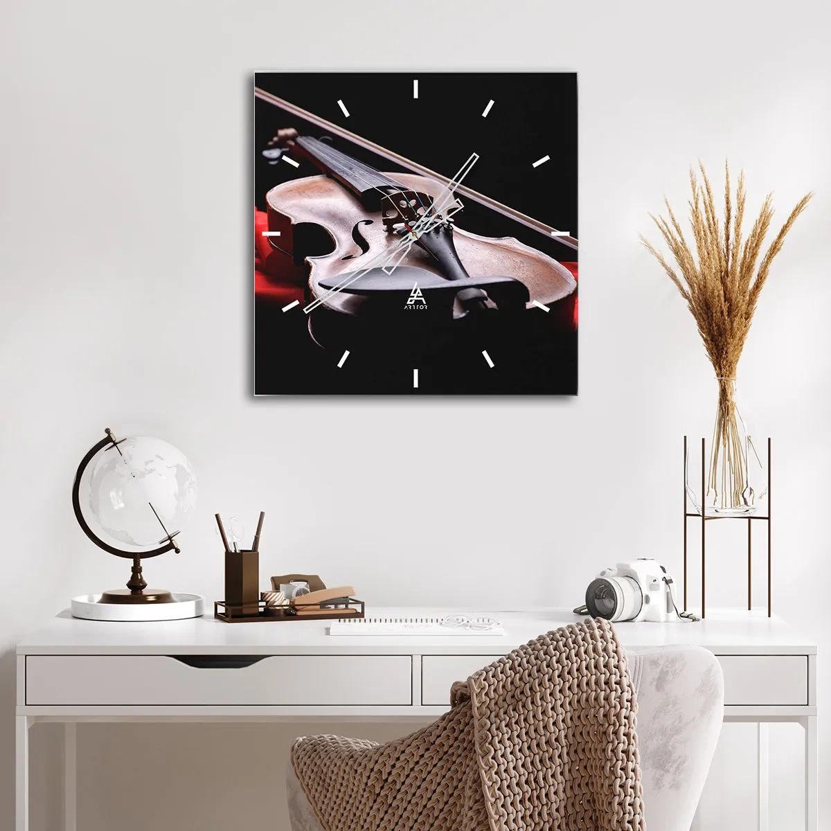 Wandklok - Klok - Muziek van gevoelens - 40x40 cm