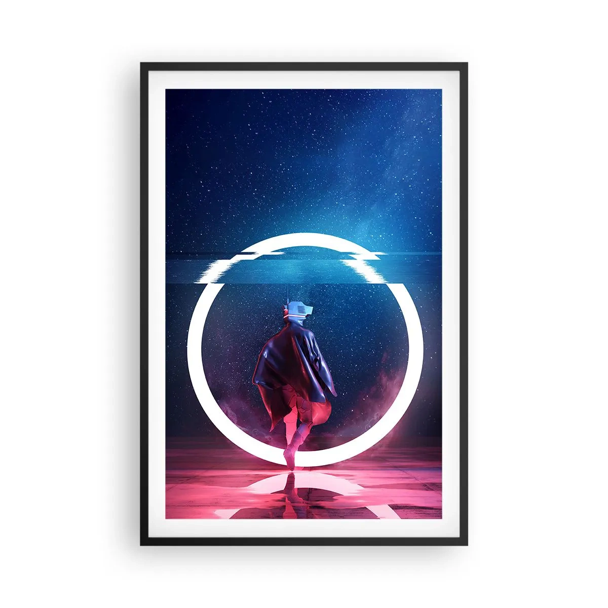 Poster in een zwarte lijst - Tussen werelden - 61x91 cm