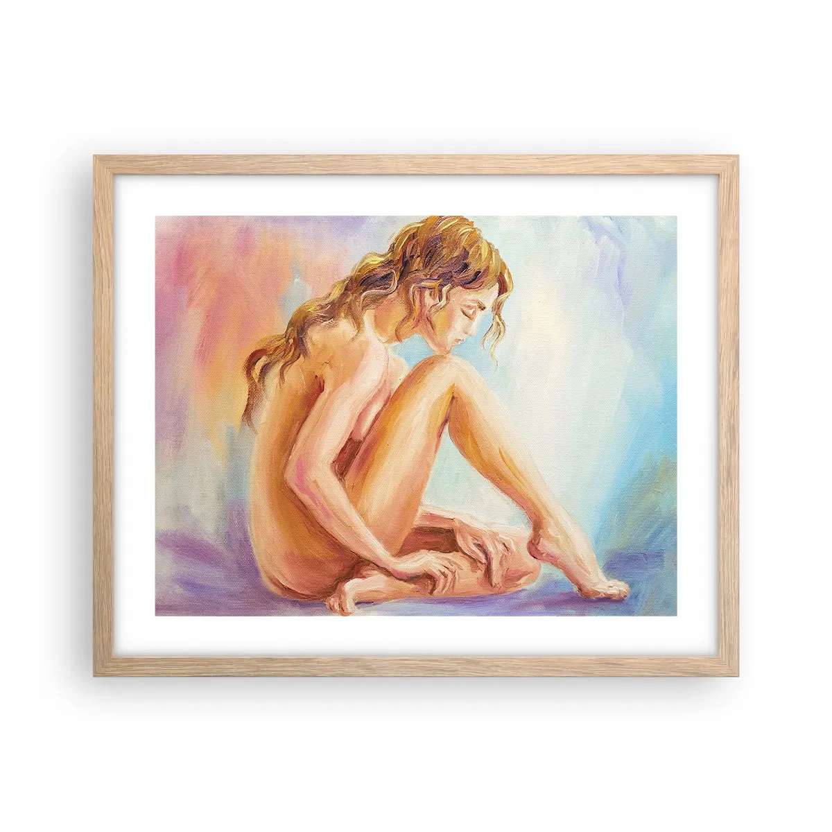 Een poster in een licht eiken lijst - De daad van de jeugd - 50x40 cm