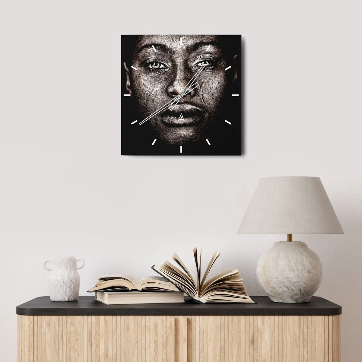 Wandklok - Klok - een traan - 40x40 cm