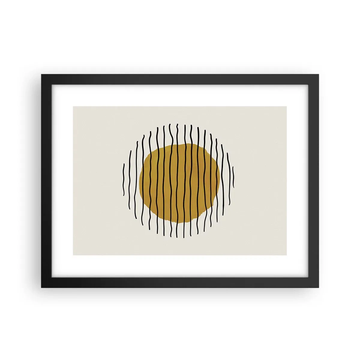 Poster in een zwarte lijst - Abstractie trillend van warmte - 40x30 cm