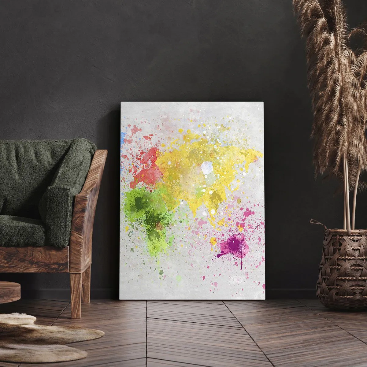 Schilderen op canvas - Alle kleuren van de wereld - 50x70 cm