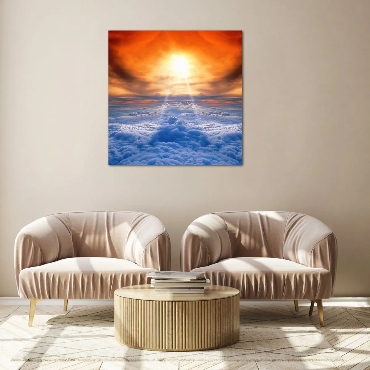 Schilderen op glas - Mystiek landschap - 70x70 cm