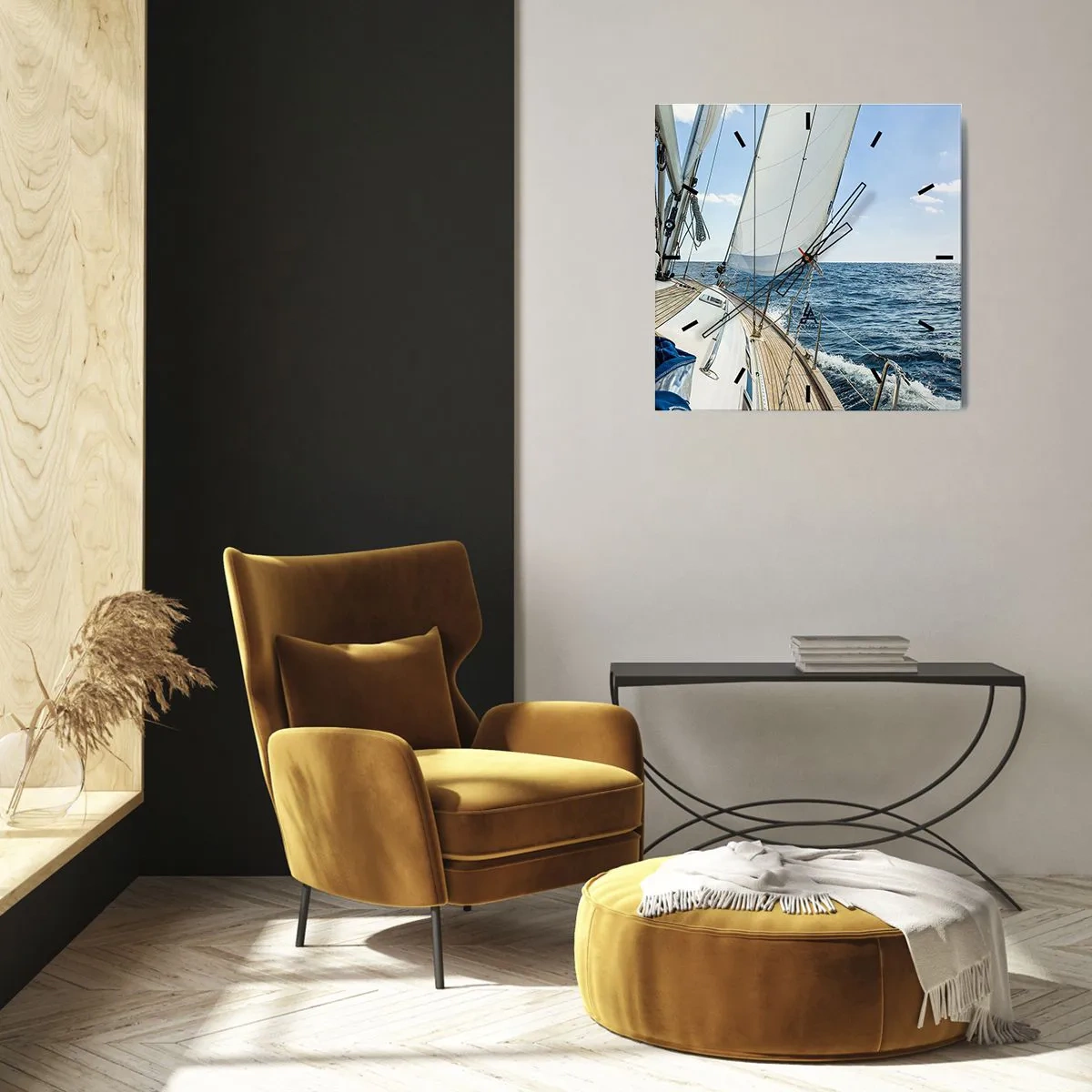 Wandklok - Klok - Ahoi, avontuur - 40x40 cm