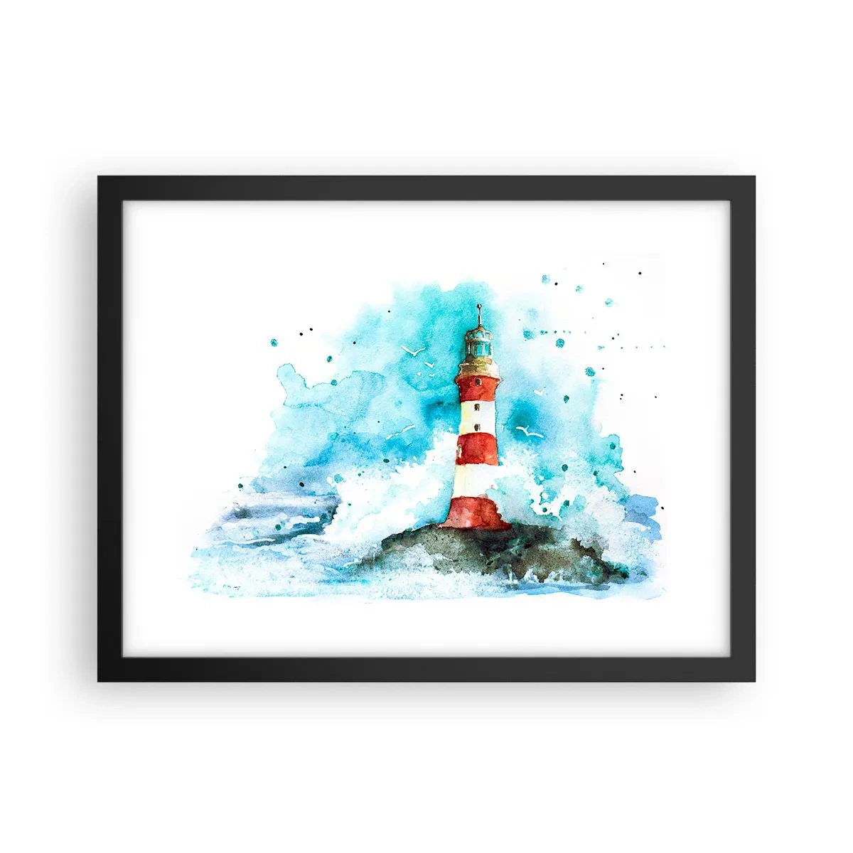 Poster in een zwarte lijst - Eenheid van de elementen - 40x30 cm