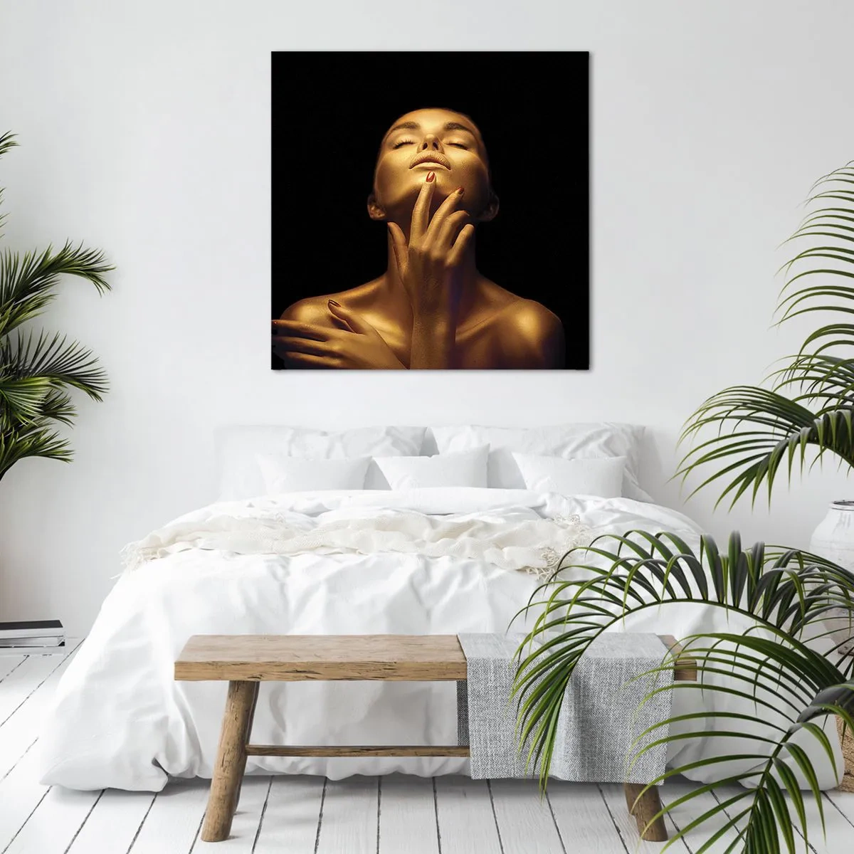 Schilderen op canvas - Als gouden zijde - 40x40 cm