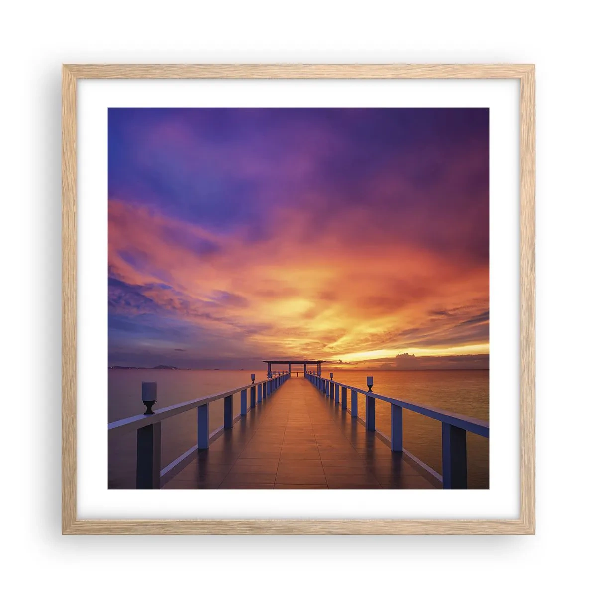 Een poster in een licht eiken lijst - Zonder einde - 50x50 cm