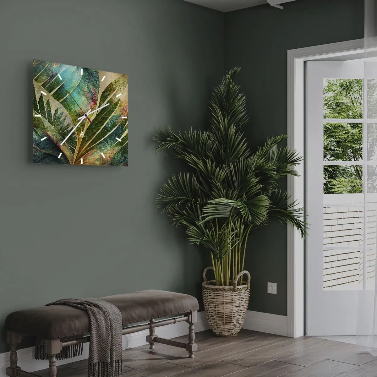 Wandklok - Klok - De kleuren van de tropen - 30x30 cm