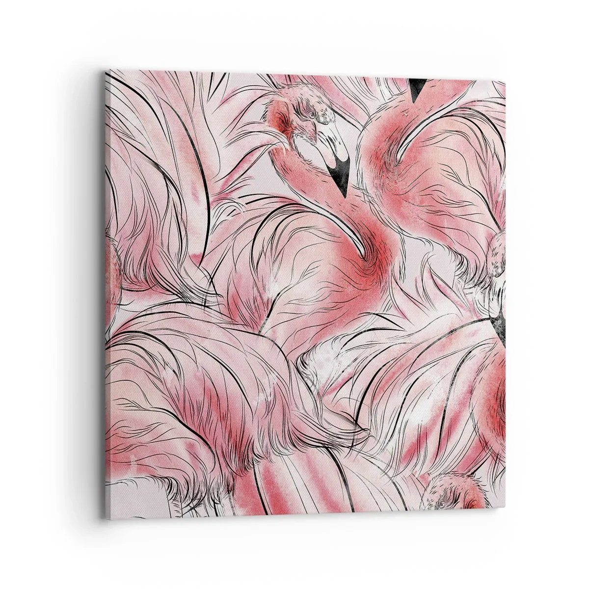 Schilderen op canvas - Vogelcorps de ballet - 70x70 cm