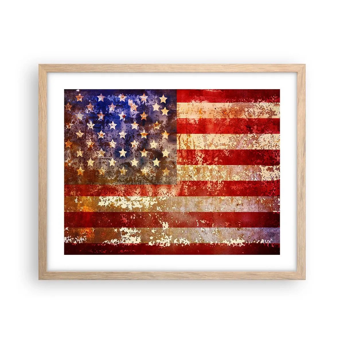 Een poster in een licht eiken lijst - Glorie vervaagt niet - 50x40 cm