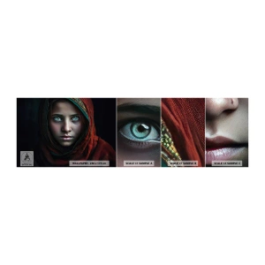 Fotobehang Staaltje Standard Eco - Oosterse prinses - Meisje, Portret, Pakistan - 100x30 cm