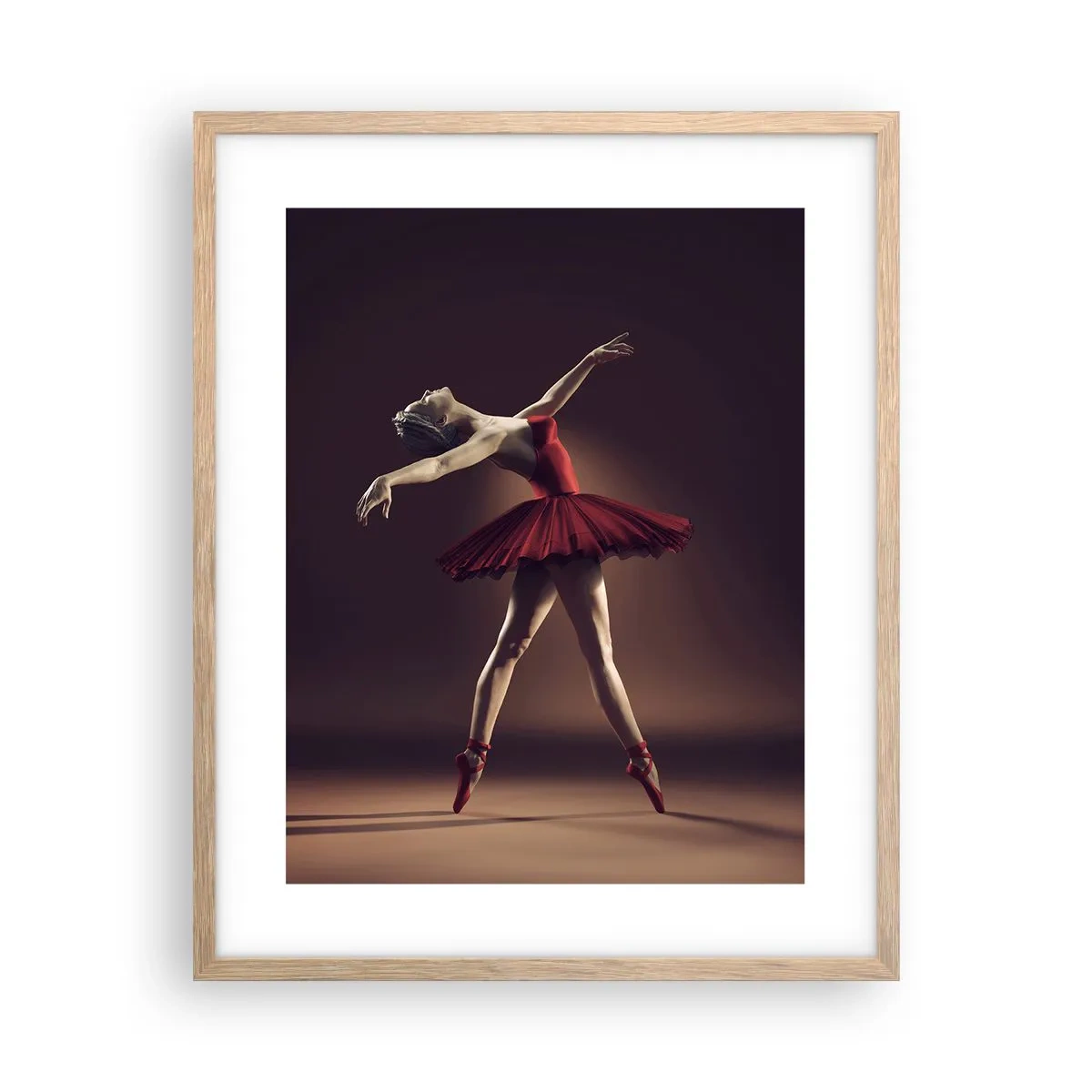 Een poster in een licht eiken lijst - Een prima ballerina - 40x50 cm