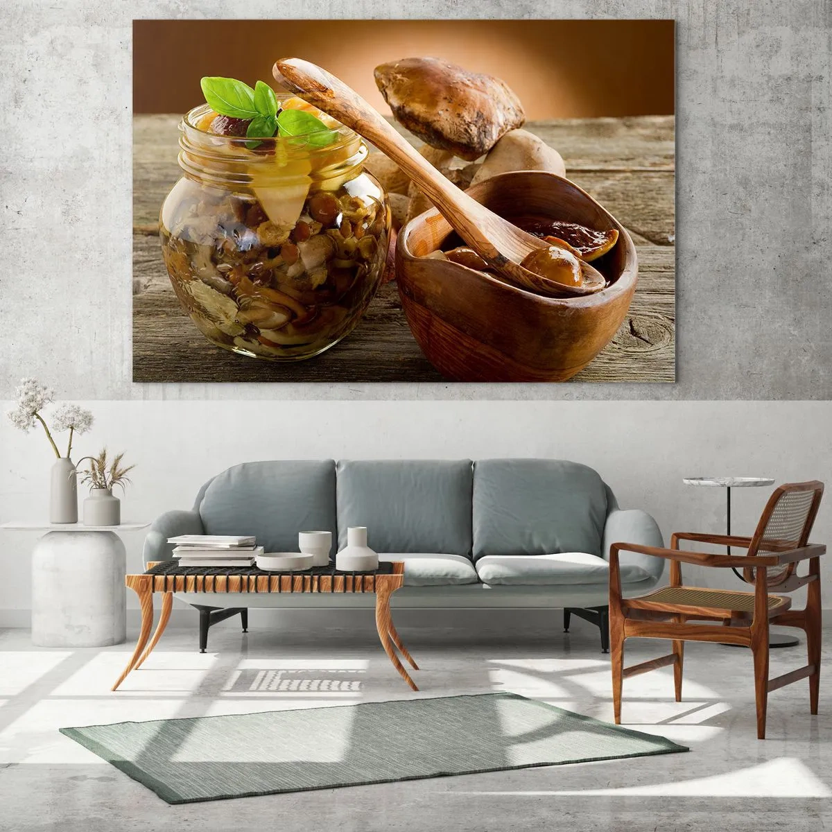 Schilderen op glas - Of het nu vers of gezouten is, of in het herfstseizoen ... - 120x80 cm
