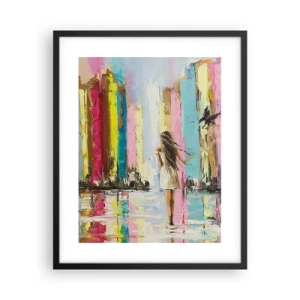 Poster in een zwarte lijst - Volg mij - 40x50 cm