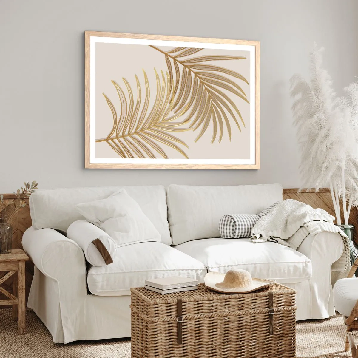 Een poster in een licht eiken lijst - Gouden Palm! - 70x50 cm