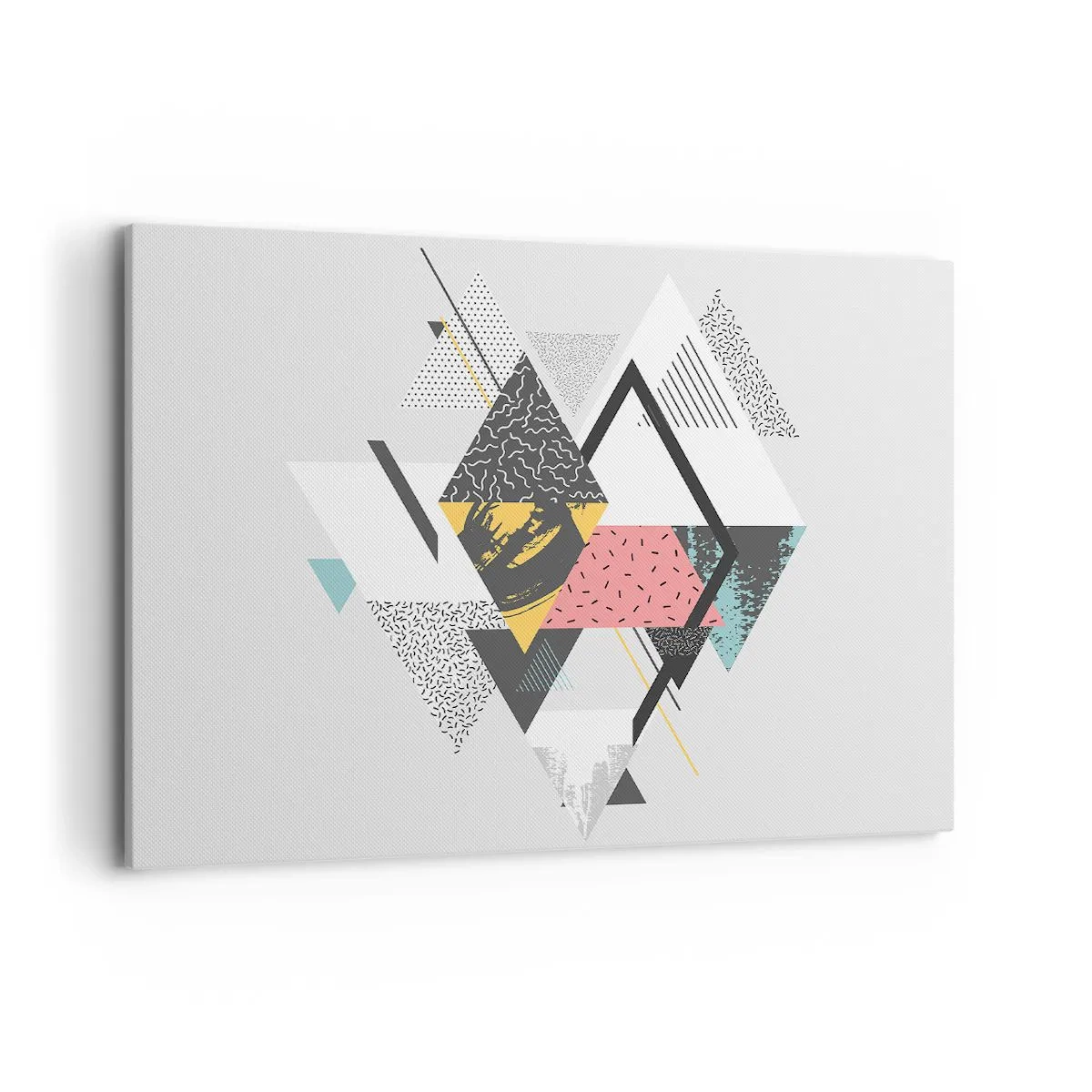 Schilderen op canvas - Variatie op driehoek en ruit - 100x70 cm