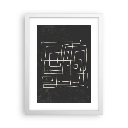 Poster in een witte lijst - Niet zo eenvoudig - 30x40 cm