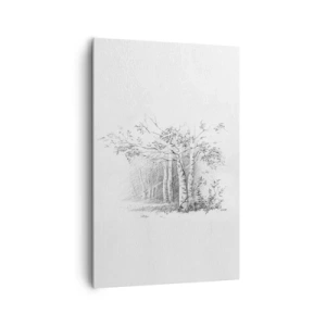 Schilderen op canvas - Het licht van het berkenbos - 80x120 cm