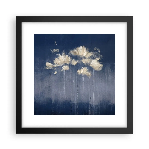 Poster in een zwarte lijst - Als bloemblaadjes in de wind - 30x30 cm