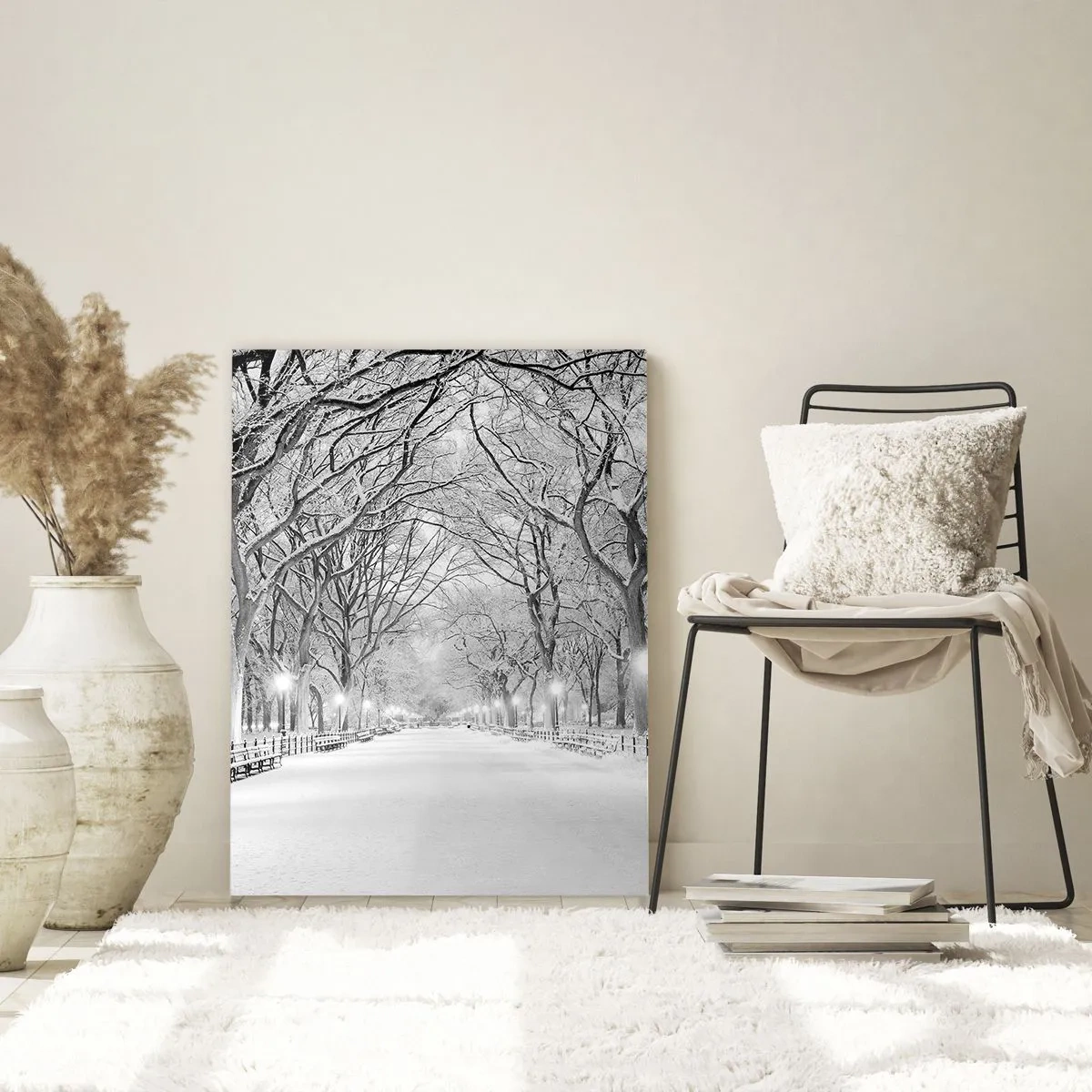 Schilderen op glas - Vier seizoenen - winter - 50x70 cm