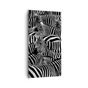 Schilderen op canvas - Groepsportret met strepen - 65x120 cm