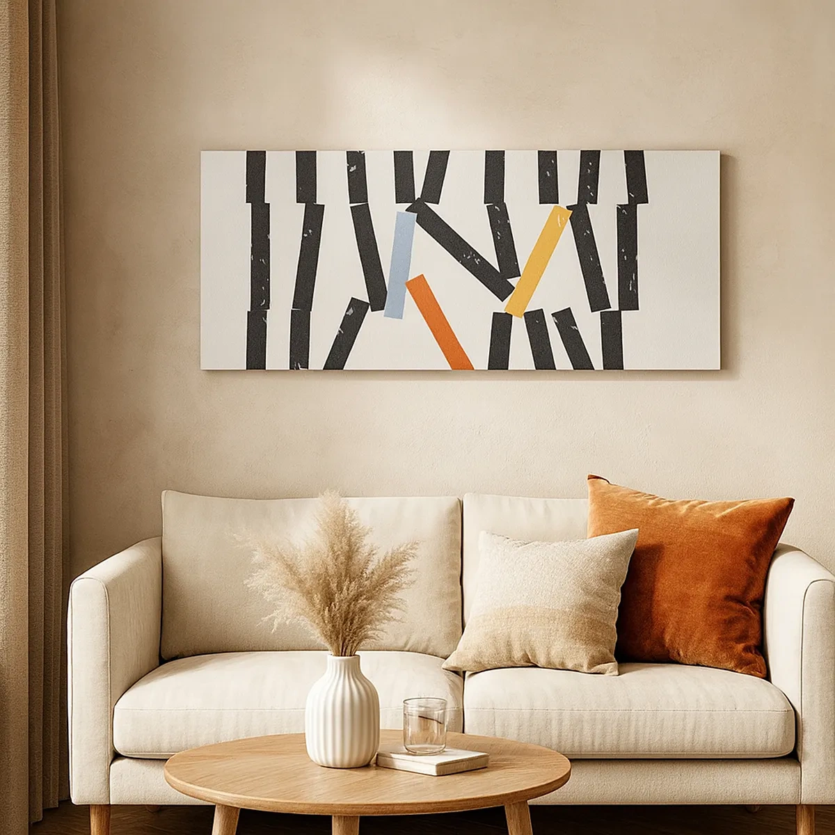 Schilderen op canvas - Domino – compositie - 30x30 cm