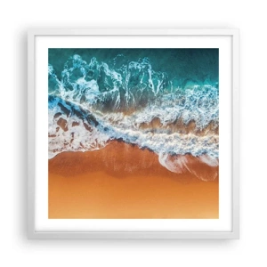 Poster in een witte lijst - Altijd hand in hand - 50x50 cm