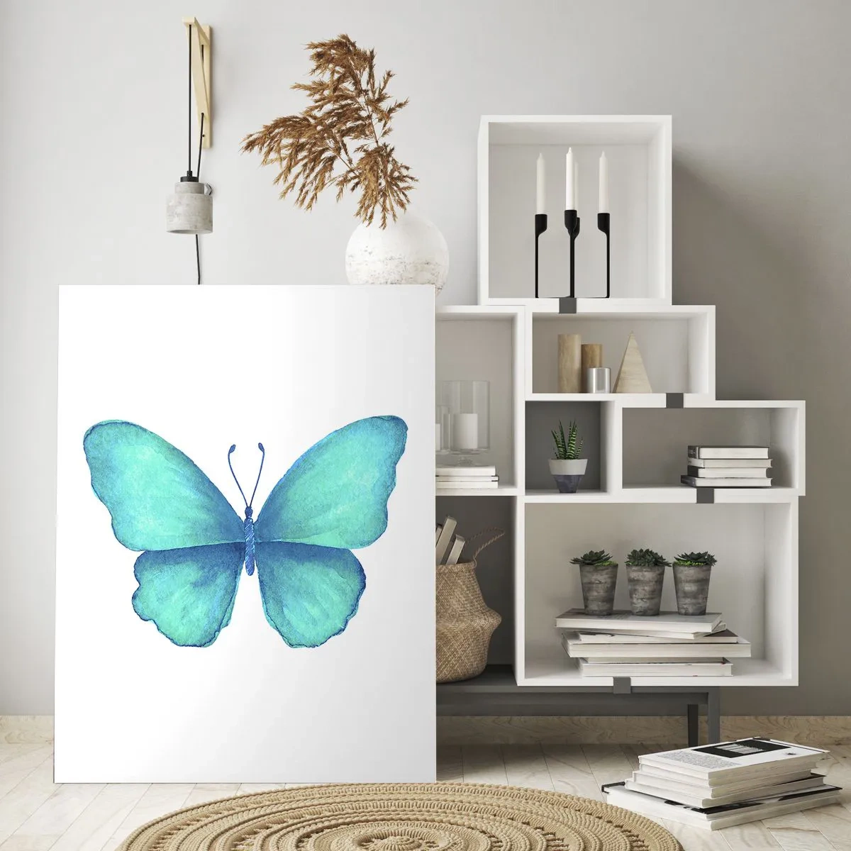 Schilderen op glas - Turkoois van nature - 50x70 cm