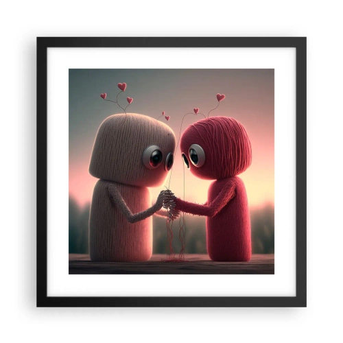 Poster in een zwarte lijst - Iedereen mag liefhebben - 40x40 cm
