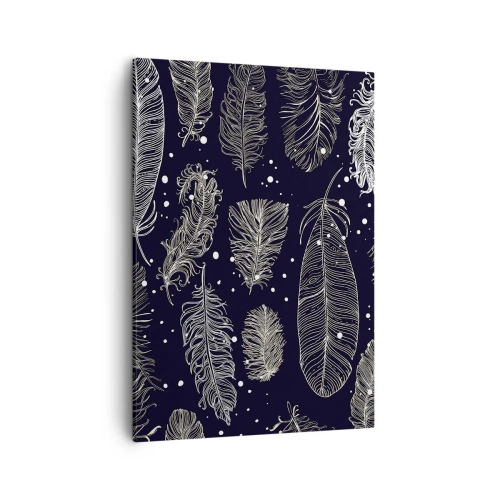 Schilderen op canvas - Gevederde kant - 50x70 cm