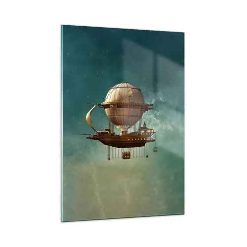 Schilderen op glas - Jules Verne groet - 50x70 cm