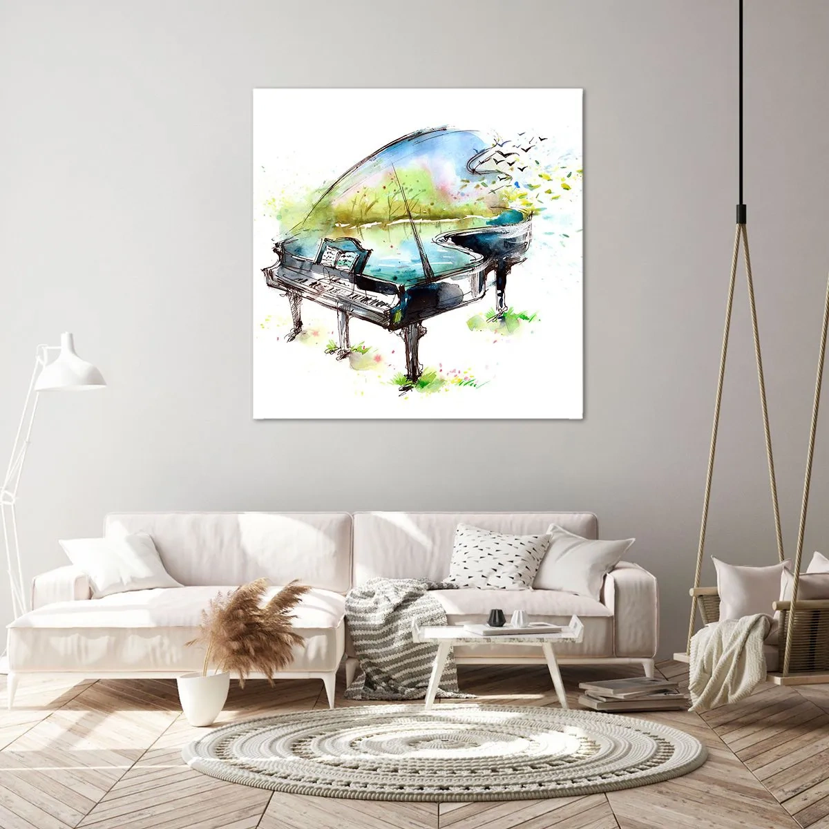 Schilderen op canvas - Betoverd in muziek - 40x40 cm