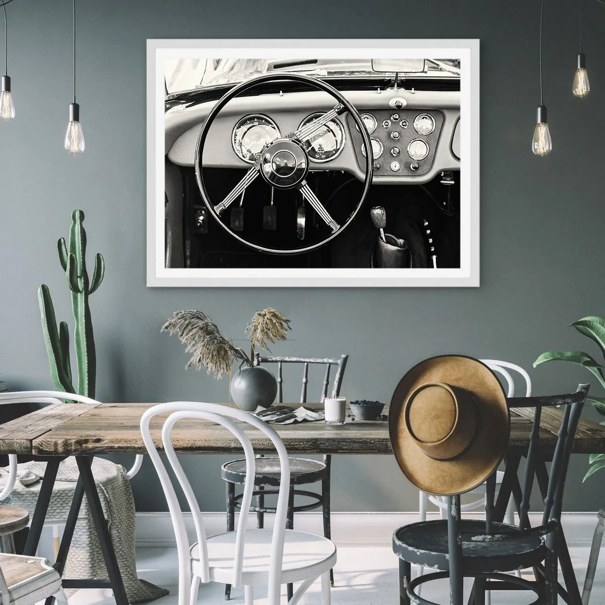 Poster in een witte lijst - De droom van een verzamelaar - 100x70 cm