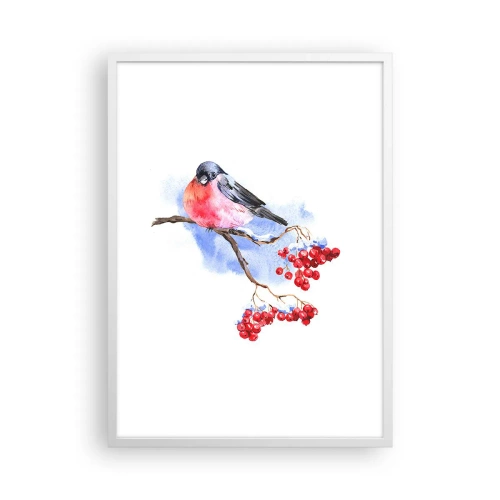Poster in een witte lijst - Winter in kleur - 50x70 cm