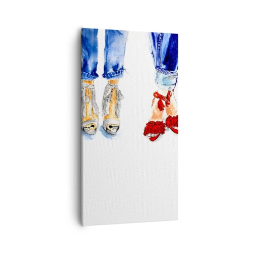 Schilderen op canvas - Misschien gaan we wandelen? - 55x100 cm