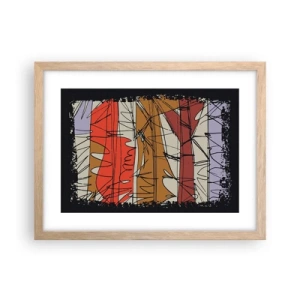 Een poster in een licht eiken lijst - Spontane compositie - 40x30 cm