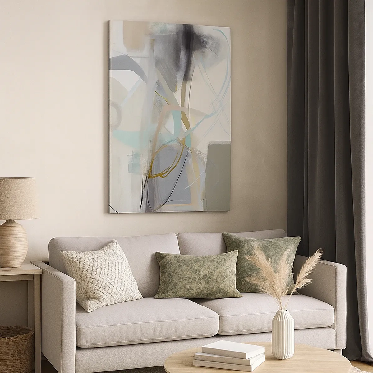 Schilderen op canvas - Mistige abstractie - 50x70 cm