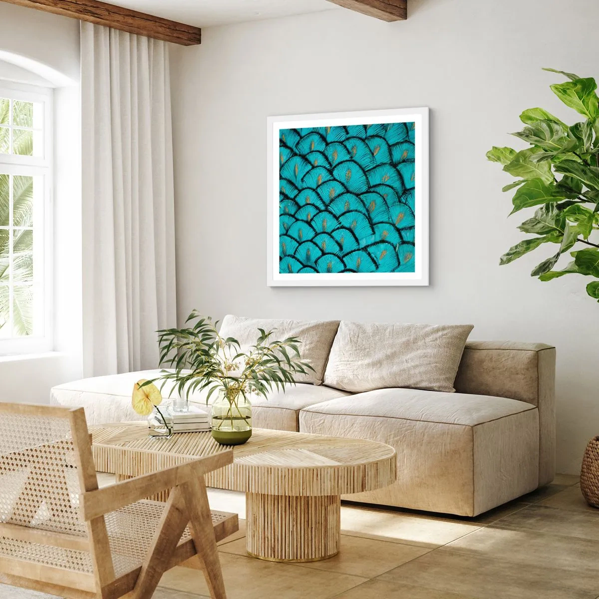 Poster in een witte lijst - Het grote verengala - 40x40 cm