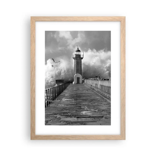 Een poster in een licht eiken lijst - Onbevreesd - 30x40 cm
