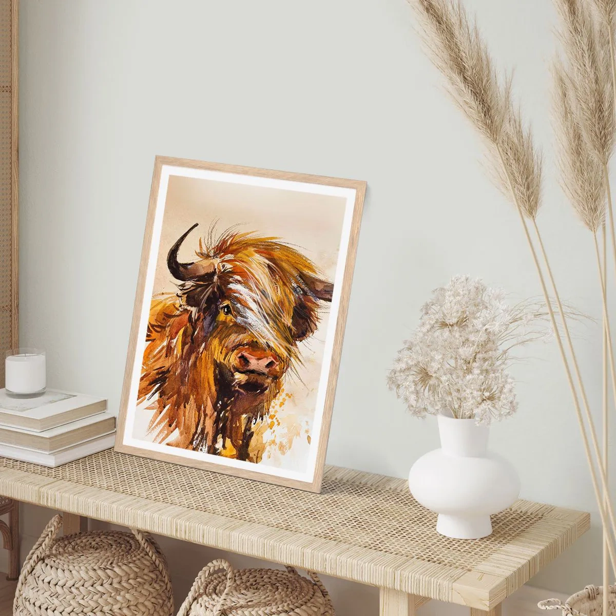 Een poster in een licht eiken lijst - Trots van de jager - 61x91 cm