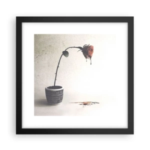 Poster in een zwarte lijst - Rosa dolorosa - 30x30 cm