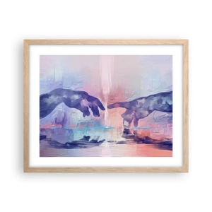 Een poster in een licht eiken lijst - Goddelijke levensvonk - 50x40 cm