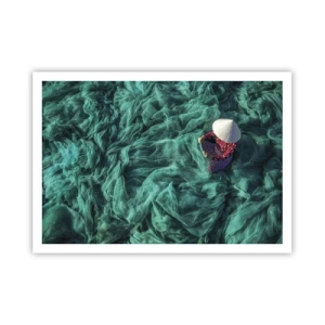 Poster - In een zee van netten - 100x70 cm