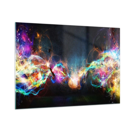 Schilderen op glas - Met vreugde tegen het donker - 100x70 cm