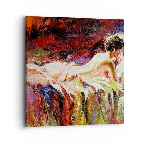 Schilderen op canvas - Venus in gedachten - 40x40 cm