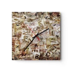Wandklok - Klok - Ik verenig het gebabbel - 30x30 cm
