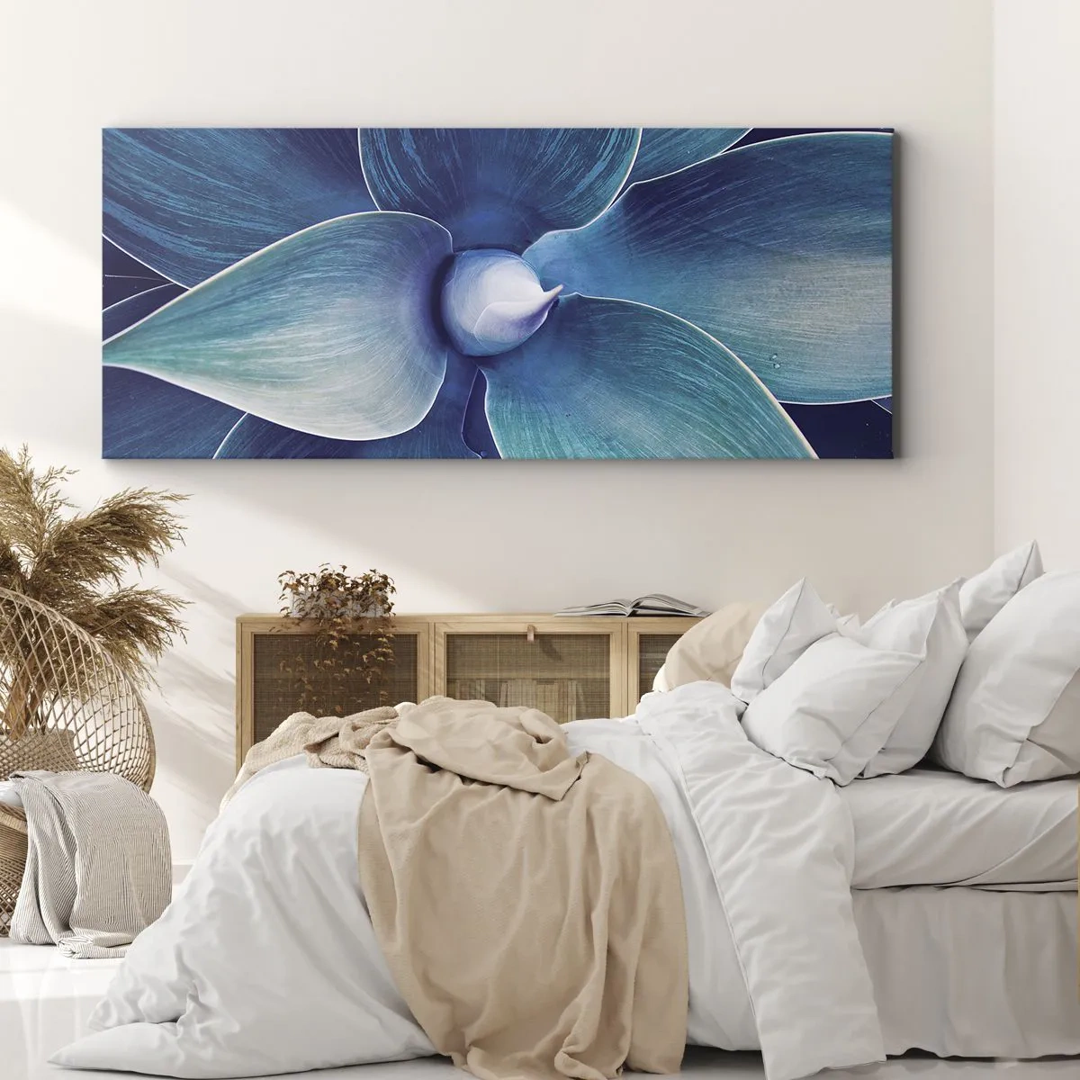 Schilderen op canvas - Blauw uit de lucht - 160x50 cm