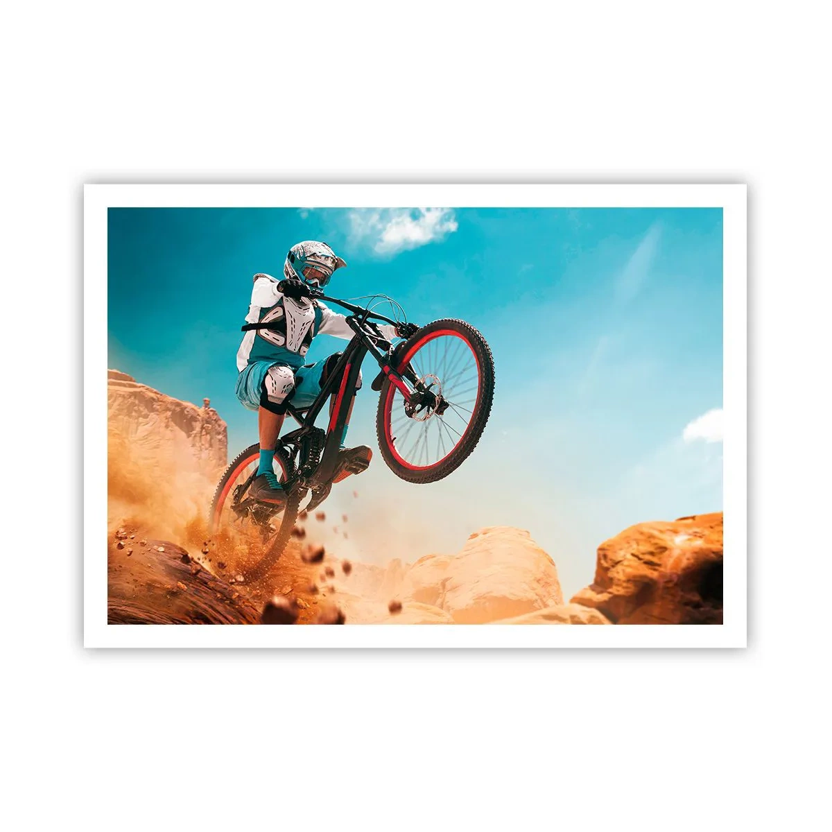 Poster - Fiets waanzin demon - 100x70 cm